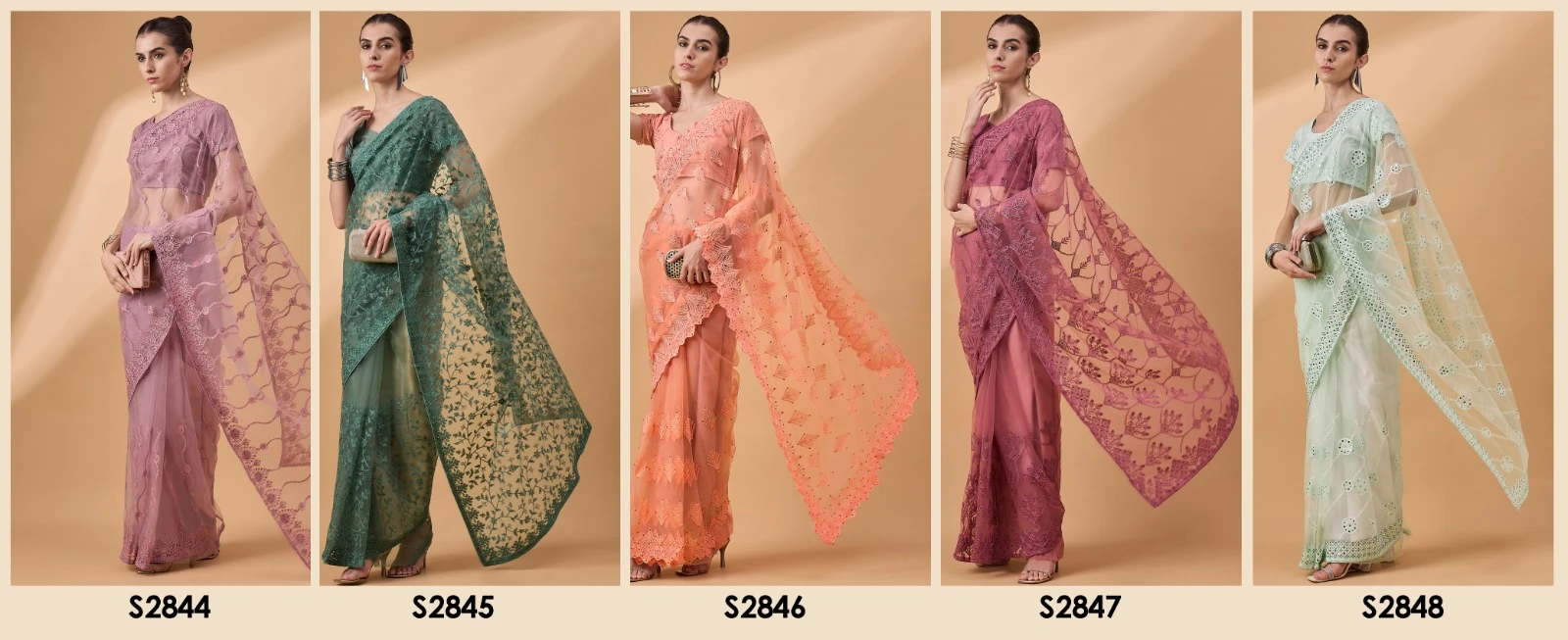 Mahotsav Radha Vol 02 Net Wholesale Fancy Sarees Catalog — Wholesale Sarees, Mahotsav wholesale from Surat — view 6
